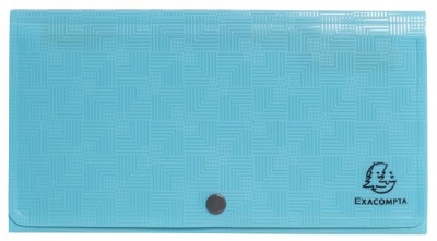 Harmonikamappa, 260x140 mm, PP, 7 rekeszes, EXACOMPTA "Pop`NCo", ciánkék
